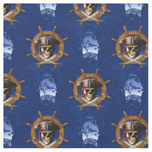 Jolly Roger Pirate Wheel Stof