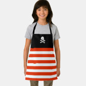 Jolly Roger Pirate Zwart en Rood Verjaardag Kinder Schort (Insitu)