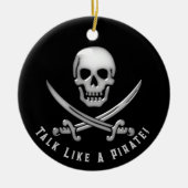 Jolly Roger Piratendag Keramisch Ornament (Voorkant)