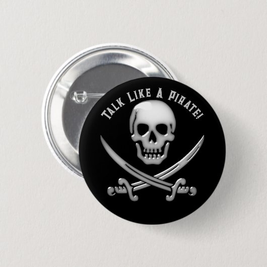 Jolly Roger Piratendag Ronde Button 5,7 Cm (Voorkant /achterkant)