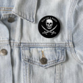 Jolly Roger Piratendag Ronde Button 5,7 Cm (In situ)
