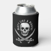 Jolly Roger Piratenfeest Blikjeskoeler (Blikje Voorkant)