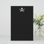 Jolly roger piratenvlag briefpapier (Staand voorkant)