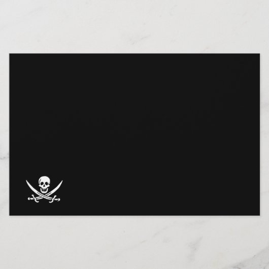 Jolly roger piratenvlag briefpapier (Voorkant)