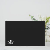 Jolly roger piratenvlag briefpapier (Staand voorkant)