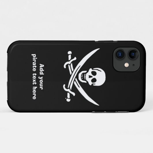 Jolly roger piratenvlag Case-Mate iPhone case (Achterkant (horizontaal))
