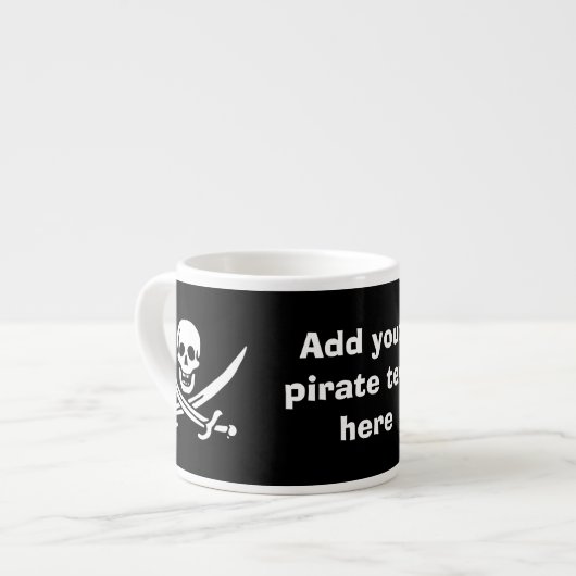 Jolly roger piratenvlag espresso kop (Links)