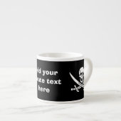 Jolly roger piratenvlag espresso kop (Voorkant rechts)