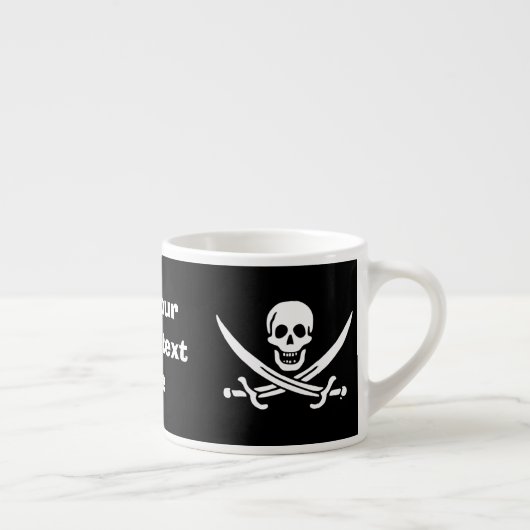 Jolly roger piratenvlag espresso kop (Rechts)