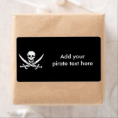 Jolly roger piratenvlag etiket (Insitu)
