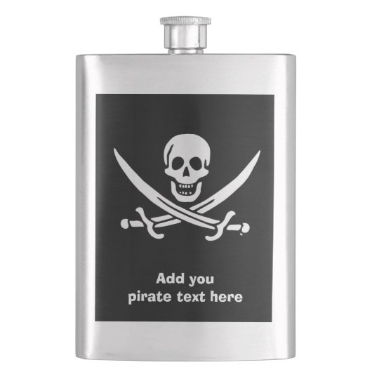 Jolly roger piratenvlag flacon (Voorkant)