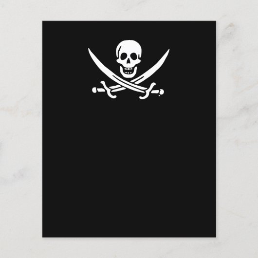 Jolly roger piratenvlag flyer (Voorkant)