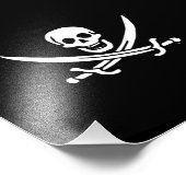 Jolly roger piratenvlag foto afdruk (Hoek)