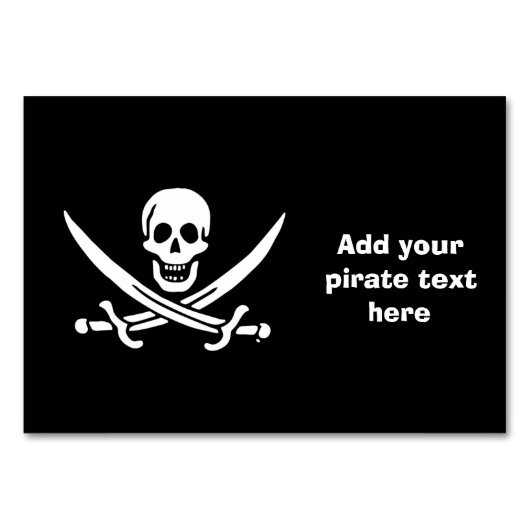 Jolly roger piratenvlag kaart (Voorkant)