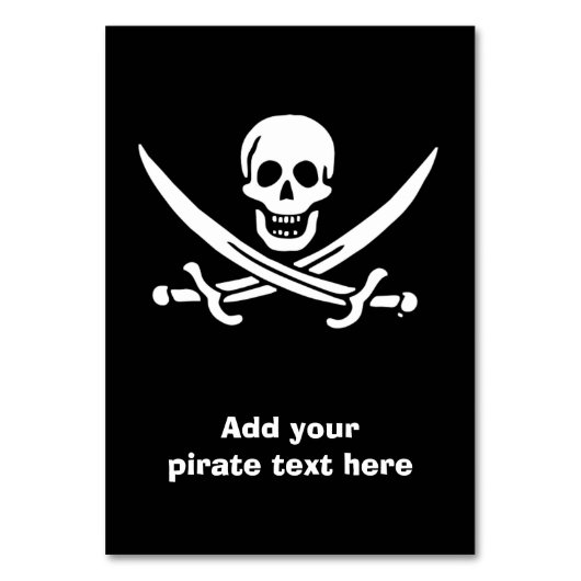 Jolly roger piratenvlag kaart (Voorkant)