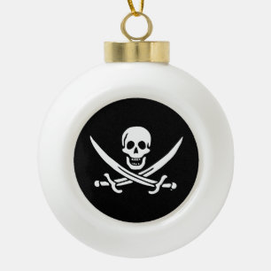 Jolly roger piratenvlag keramische bal ornament