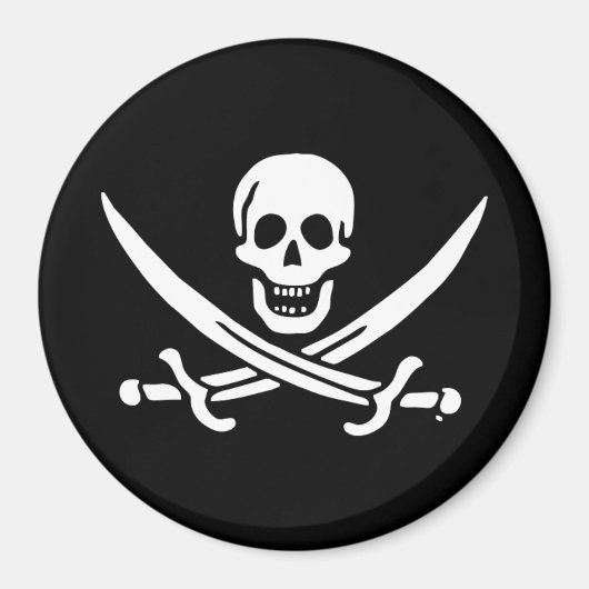 Jolly roger piratenvlag magneet (Voorkant)