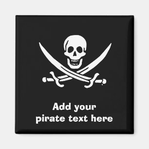Jolly roger piratenvlag magneet