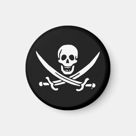 Jolly roger piratenvlag magneet (Voorkant)