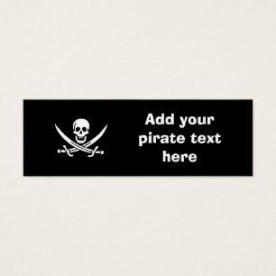Jolly roger piratenvlag mini visitekaartjes