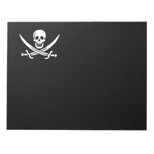 Jolly roger piratenvlag notitieblok