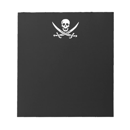 Jolly roger piratenvlag notitieblok (Voorkant)