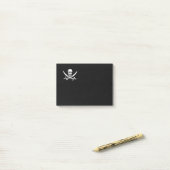Jolly roger piratenvlag post-it® notes (Op bureau)