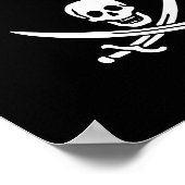 Jolly roger piratenvlag poster (Hoek)