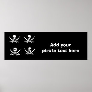 Jolly roger piratenvlag poster