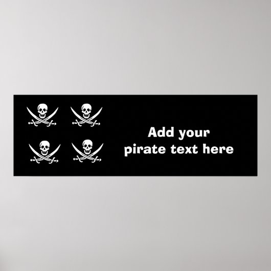 Jolly roger piratenvlag poster (Voorkant)