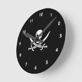 Jolly roger piratenvlag ronde klok (Hoek)
