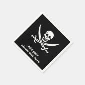 Jolly roger piratenvlag servetten (Hoek)