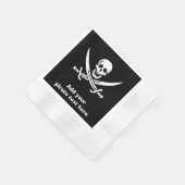 Jolly roger piratenvlag servetten (Hoek)