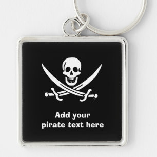 Jolly roger piratenvlag sleutelhanger
