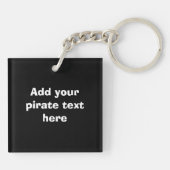 Jolly roger piratenvlag sleutelhanger (Achterkant)