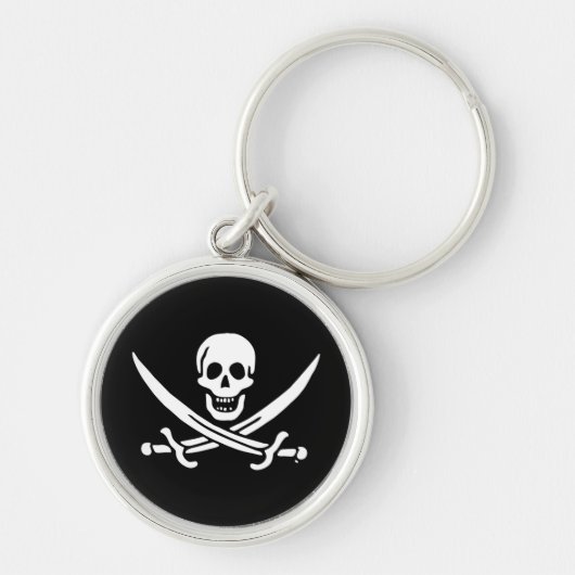 Jolly roger piratenvlag sleutelhanger (Voorkant)