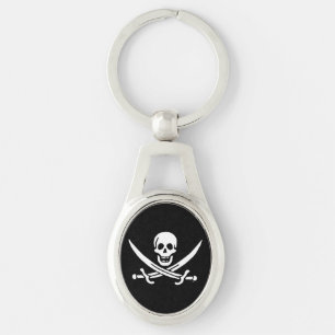 Jolly roger piratenvlag sleutelhanger