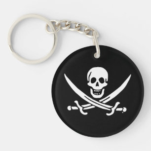 Jolly roger piratenvlag sleutelhanger