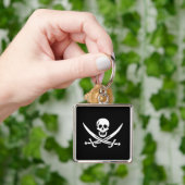 Jolly roger piratenvlag sleutelhanger (Hand)
