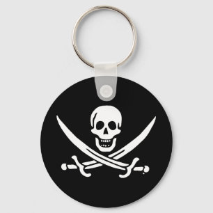 Jolly roger piratenvlag sleutelhanger