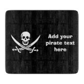 Jolly roger piratenvlag snijplank (Voorkant)