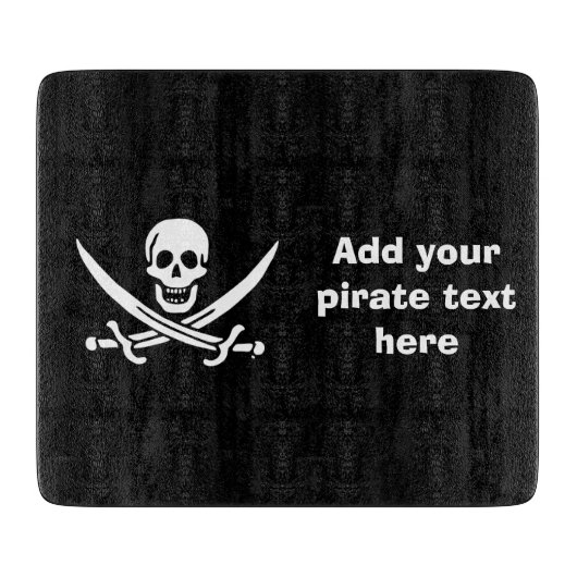 Jolly roger piratenvlag snijplank (Voorkant)