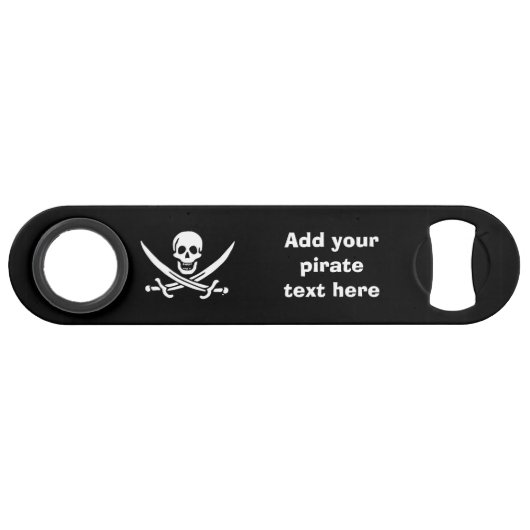 Jolly roger piratenvlag speed flessenopener (Voorkant (Horizontaal))