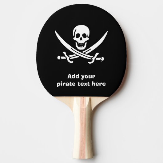 Jolly roger piratenvlag tafeltennisbatje (Voorkant)
