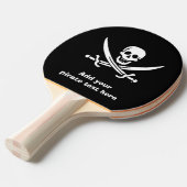 Jolly roger piratenvlag tafeltennisbatje (Voorkant Gekanteld)