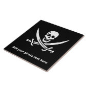 Jolly roger piratenvlag tegeltje (Zijkant)
