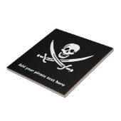 Jolly roger piratenvlag tegeltje (Zijkant)
