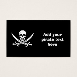 Jolly roger piratenvlag visitekaartje