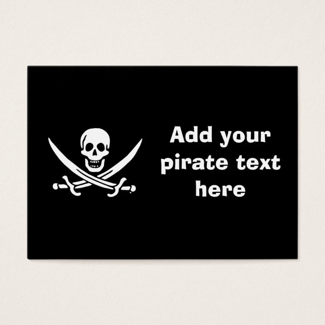 Jolly roger piratenvlag visitekaartje (Voorkant)