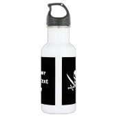 Jolly roger piratenvlag waterfles (Achterkant)